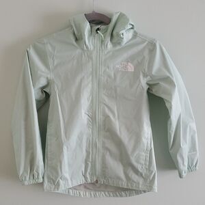 The North Face Mint Green Hooded Rain Jacket
